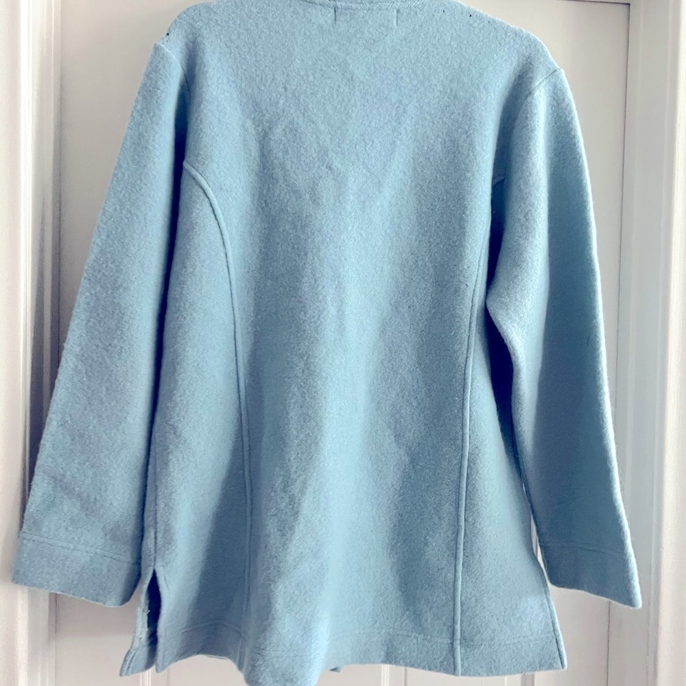 Norm Thompson Vintage light blue Wool jacket size medium - read description - Picture 4 of 5